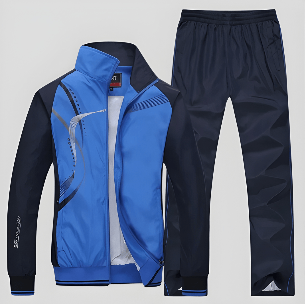 Heren Joggingpak Tweedelig Set – Jas met Rits en Broek in Polyester