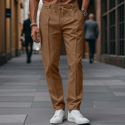 Heren Broek Tapered Fit met Elastische Tailleband