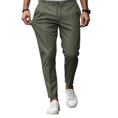 Heren Broek Tapered Fit met Elastische Tailleband