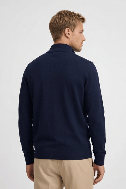 Heren Trui Slimfit met Halve Rits