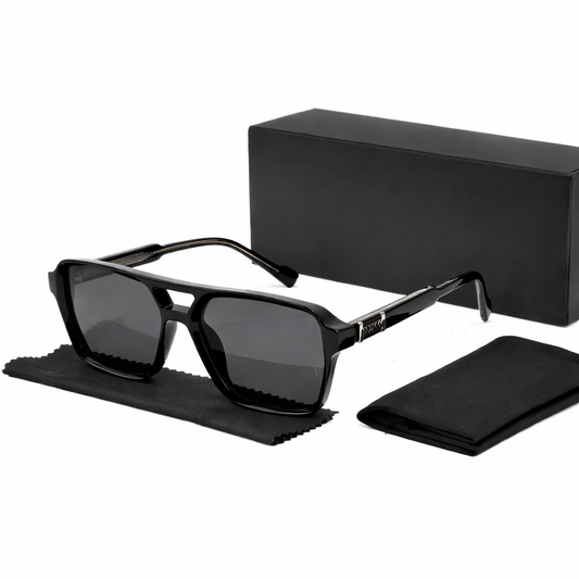 Heren Zonnebril Oversized Retro met Brede Glazen