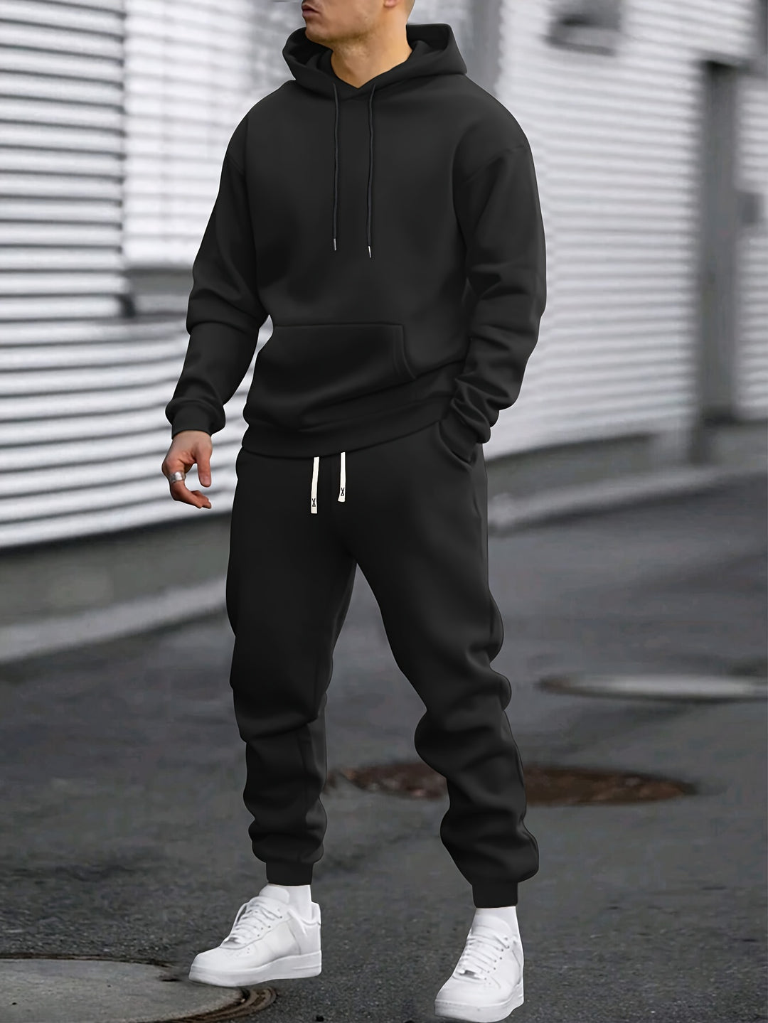 Heren Sportset Hoodie & Joggingbroek - Ademend Polyester