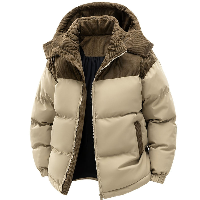 Heren Winterjas met Capuchon – Gewatteerde Outdoor Jas