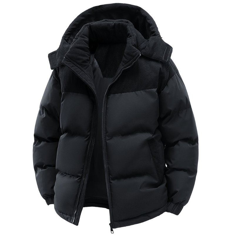 Heren Winterjas met Capuchon – Gewatteerde Outdoor Jas