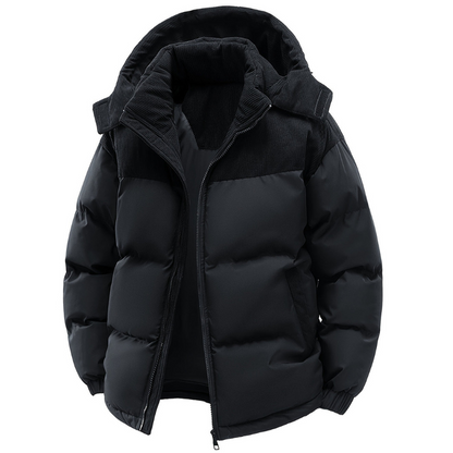 Heren Winterjas met Capuchon – Gewatteerde Outdoor Jas