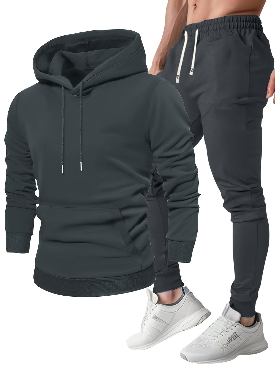 Heren Sportset Hoodie & Joggingbroek - Ademend Polyester