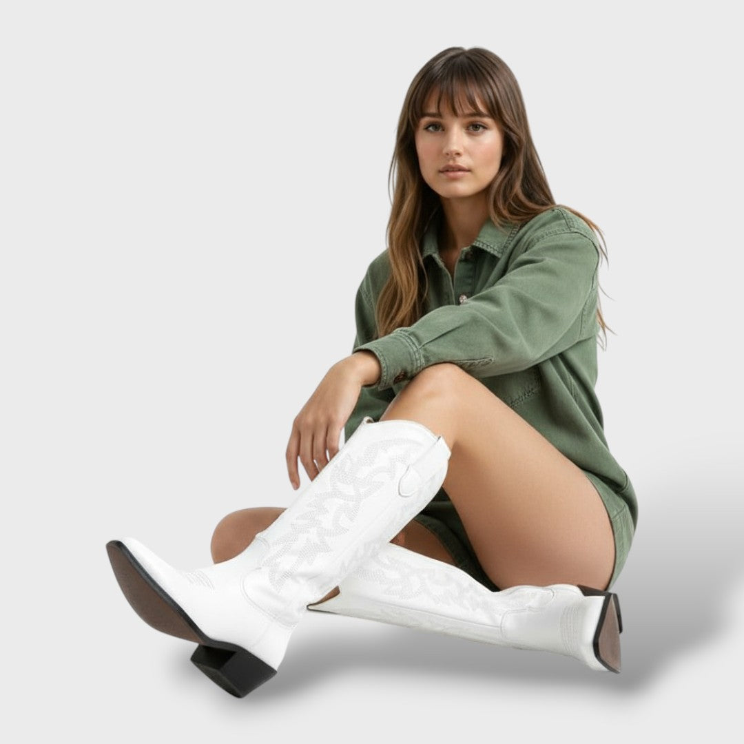 Dames Cowboylaarzen met Borduursel - Western Boots