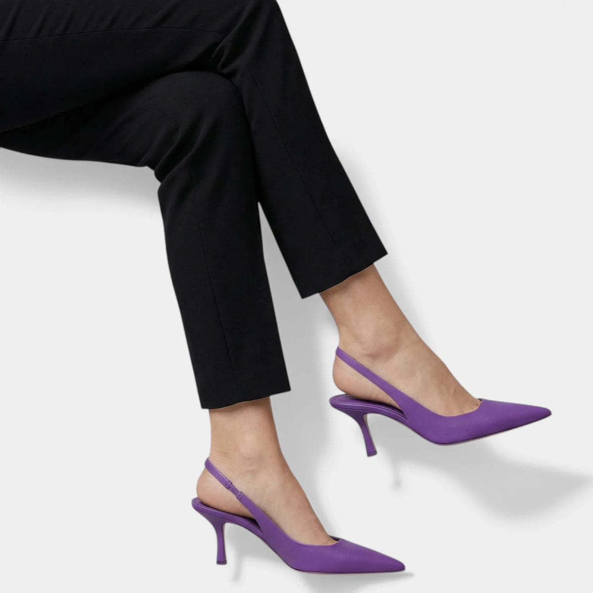 Dames Pumps Slingback met Puntneus en Naaldhak