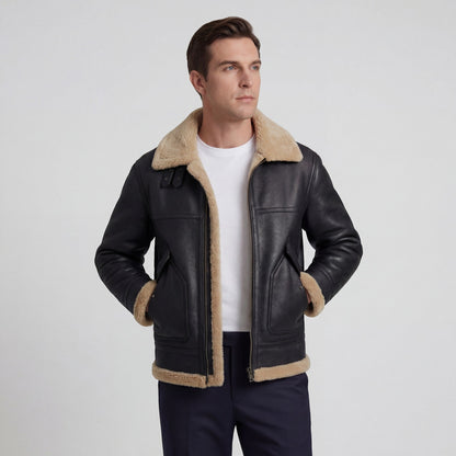 Heren Jas Gevoerd met Lamswol Fleece – Casual Winterjas