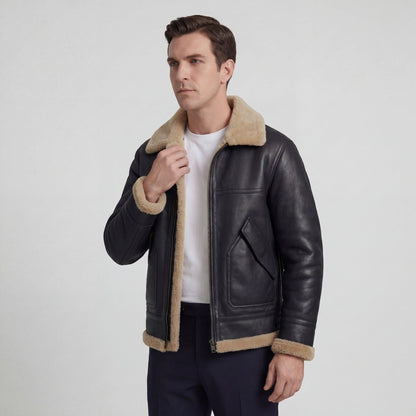Heren Jas Gevoerd met Lamswol Fleece – Casual Winterjas