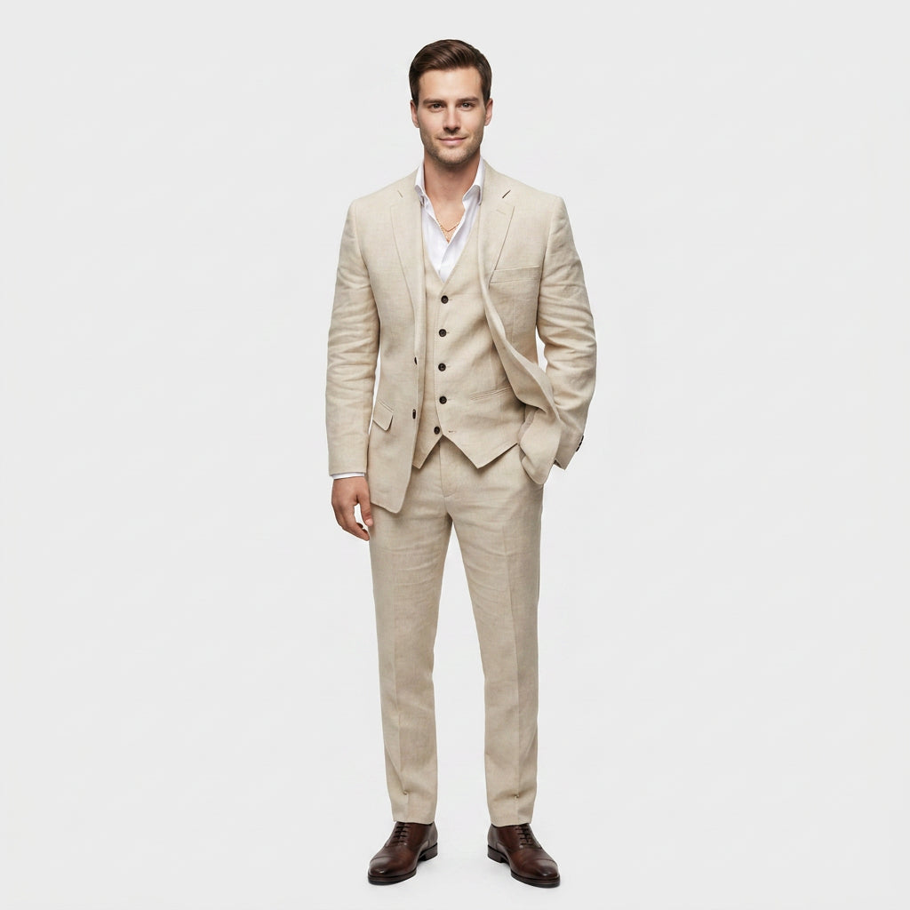 Dames Broekpak Driedelig met Blazer en Gilet
