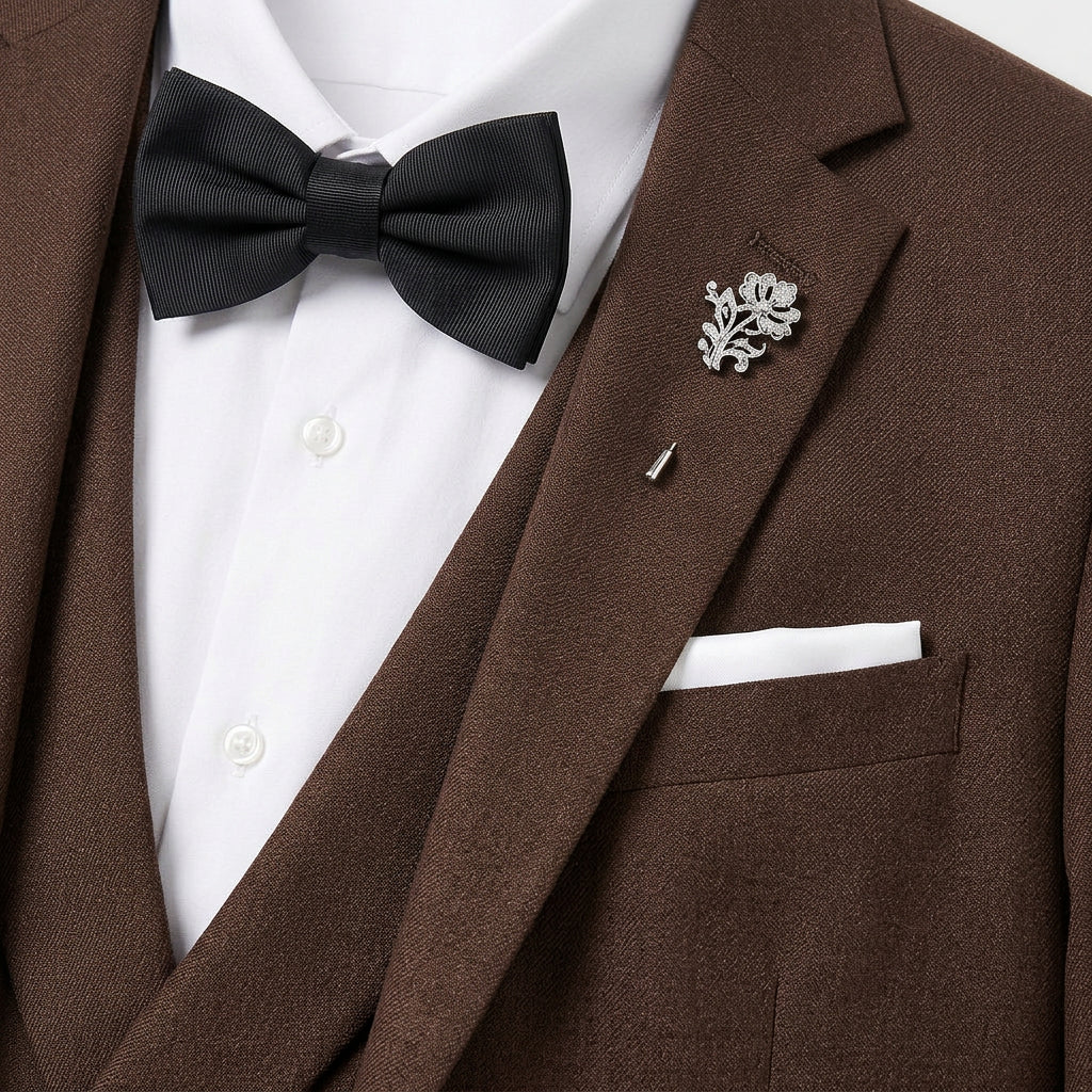 Heren Driedelig Pak Blazer met Gilet - Getailleerde Fit