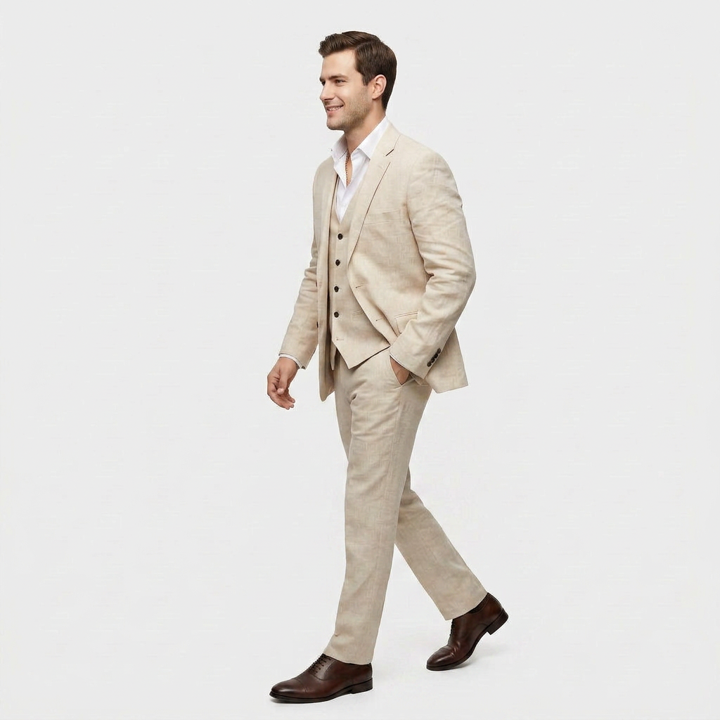 Dames Broekpak Driedelig met Blazer en Gilet