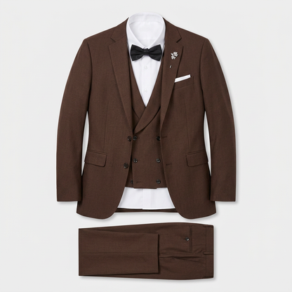 Heren Driedelig Pak Blazer met Gilet - Getailleerde Fit