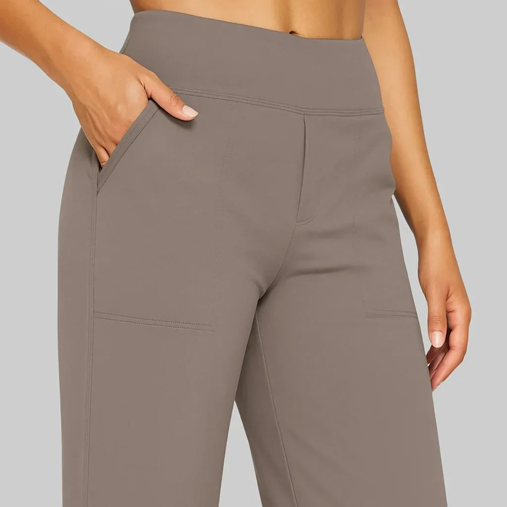 Dames Broek Hoge Taille Stretch – Comfortabele Pull-On Pantalon