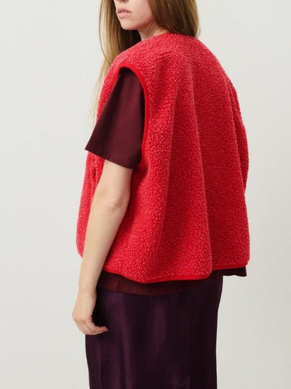 Dames Mouwloos Vest met Voorzakken - Casual Losse Pasvorm