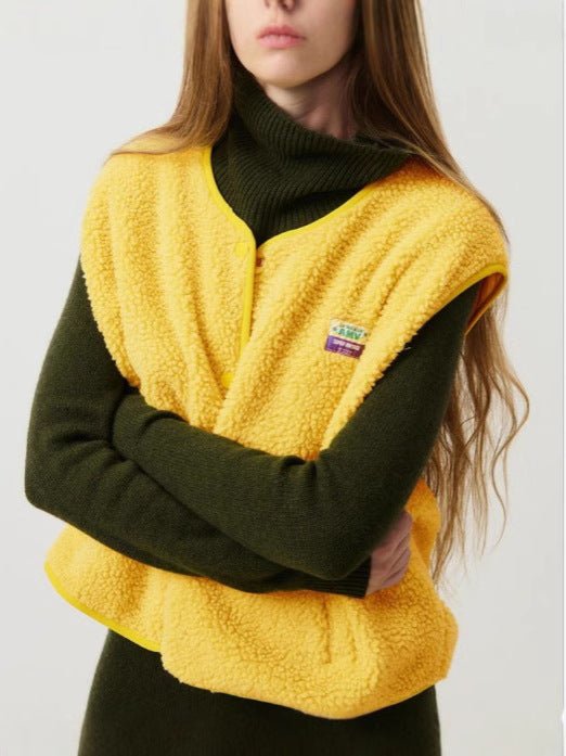 Dames Mouwloos Vest met Voorzakken - Casual Losse Pasvorm