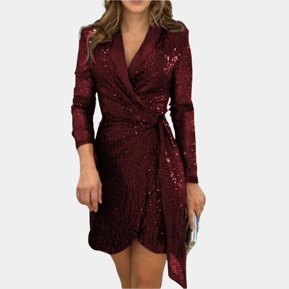 Elviana - Elegante Damesblazerjurk met Ceintuur