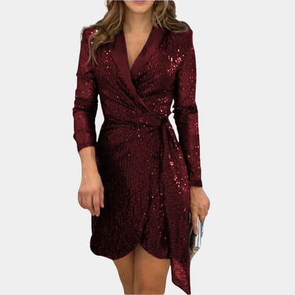Elviana - Elegante Damesblazerjurk met Ceintuur