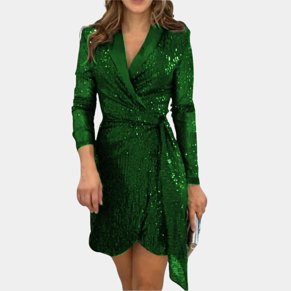 Elviana - Elegante Damesblazerjurk met Ceintuur