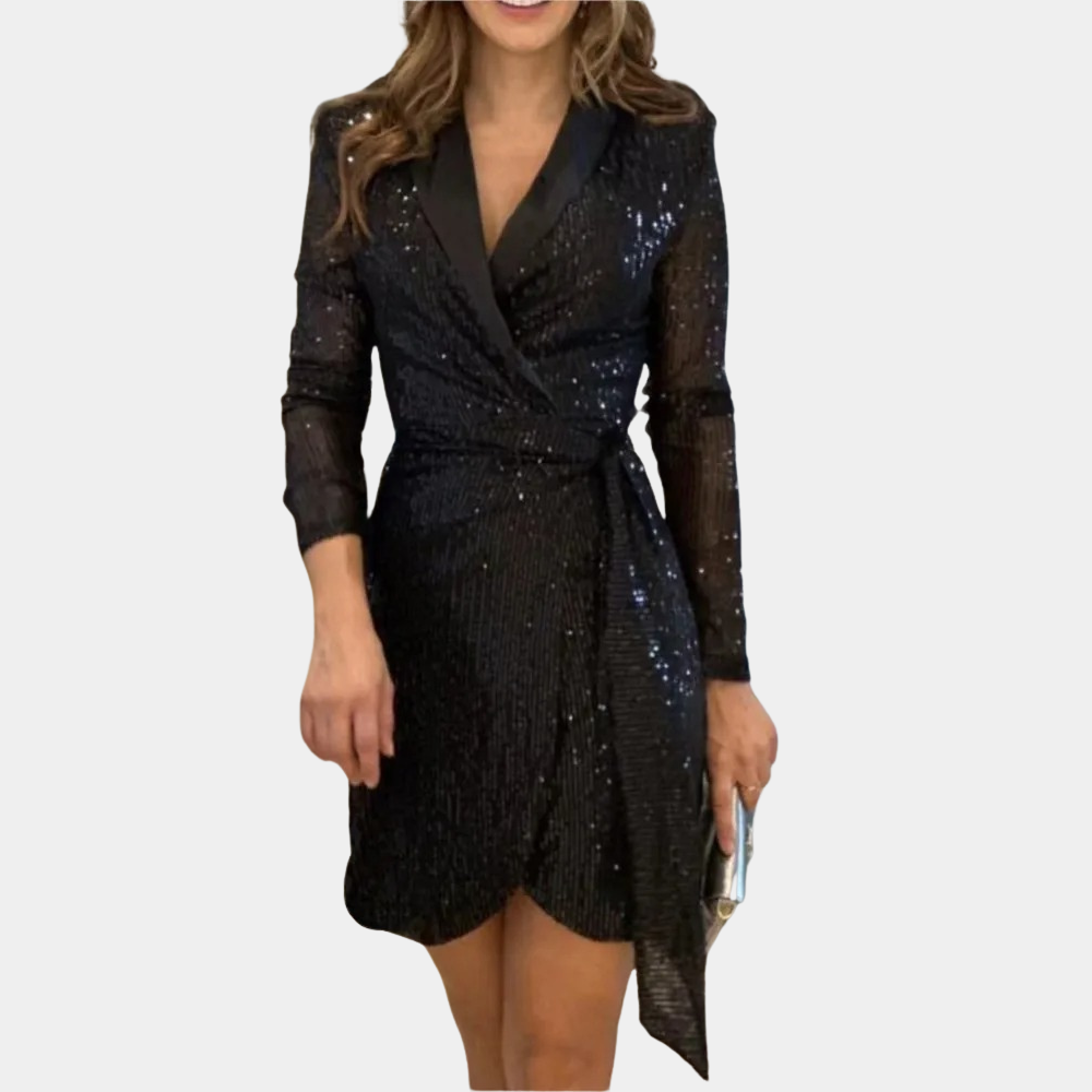 Elviana - Elegante Damesblazerjurk met Ceintuur