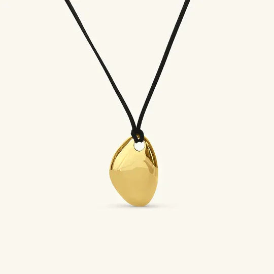 Dames Ketting met Pebble Hanger - Verguld Roestvrij Staal