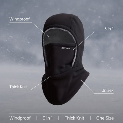 3 in 1 Winter Hood Balaclava Windproof Scarf Ear Warmer Face Mask, product photo 2