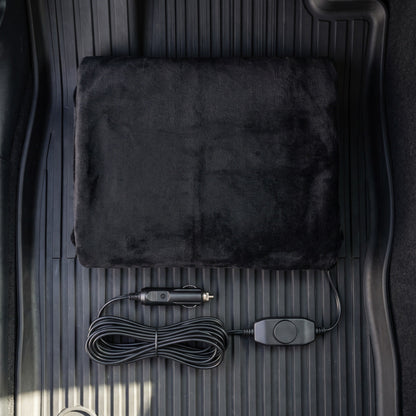 Plush 12V Heated Car Blanket Cigarette Lighter Plug Electric Throw, product photo 6