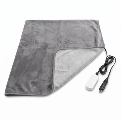 Plush 12V Heated Car Blanket Cigarette Lighter Plug Electric Throw, product photo 7