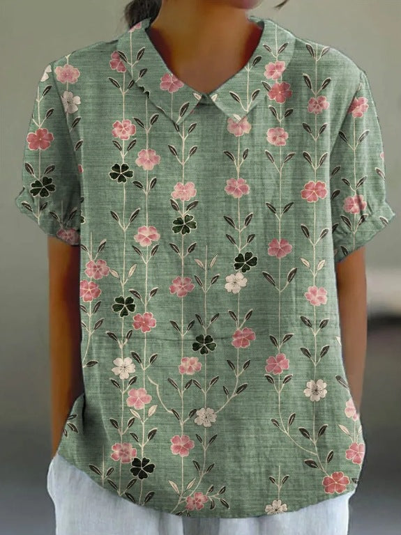 Jovina - Katoen-Linnen Blouse