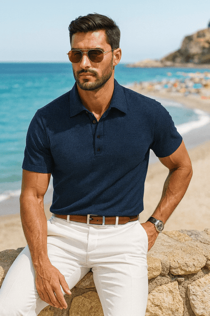 Heren Slim Fit Polo – Casual voor Dagelijks Gebruik, Met Korte Mouwen