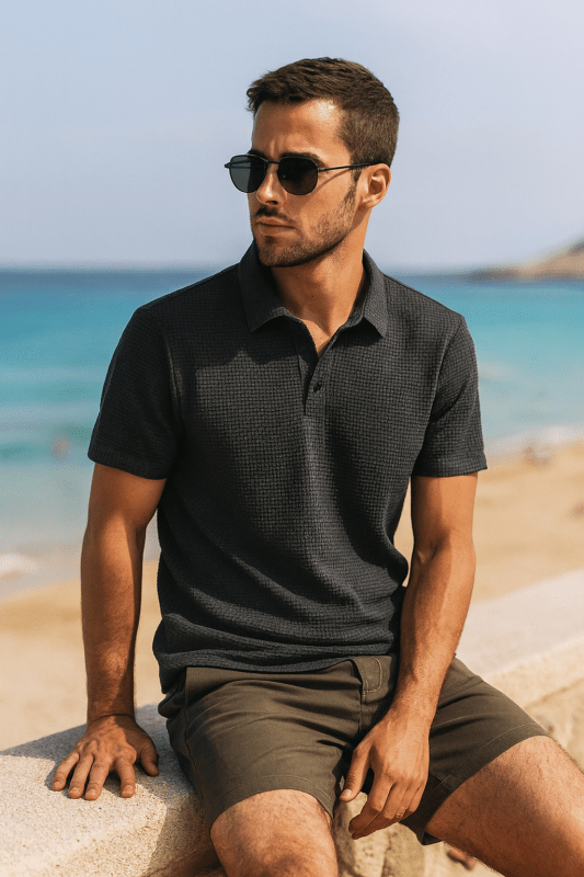 Heren Slim Fit Polo – Casual voor Dagelijks Gebruik, Met Korte Mouwen