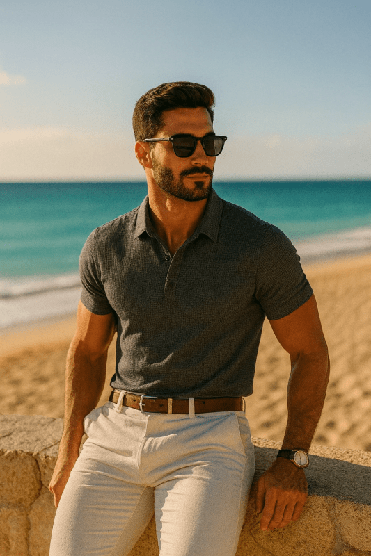 Heren Slim Fit Polo – Casual voor Dagelijks Gebruik, Met Korte Mouwen