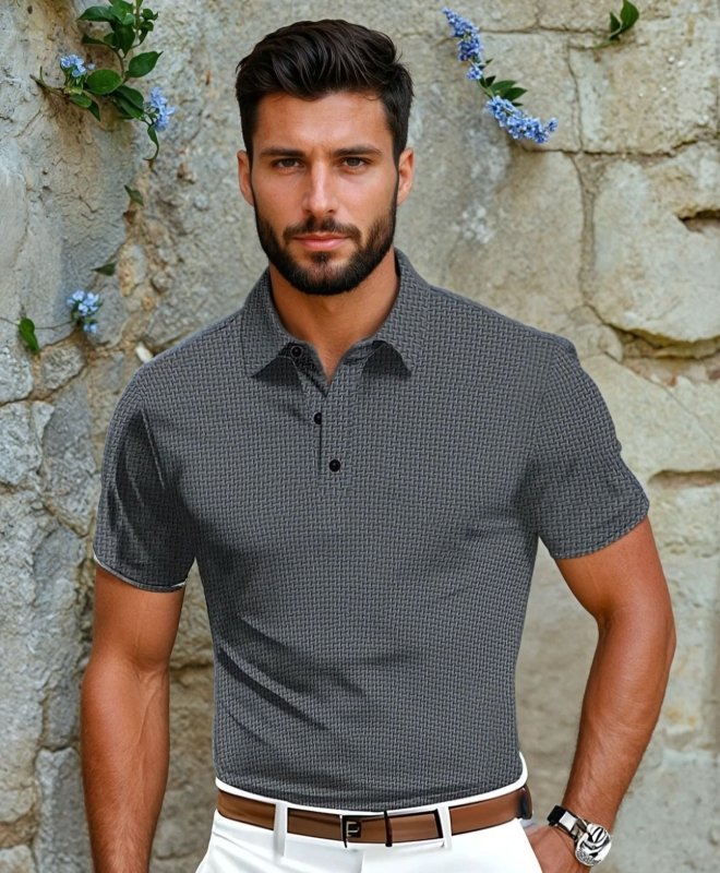 Heren Slim Fit Polo – Casual voor Dagelijks Gebruik, Met Korte Mouwen