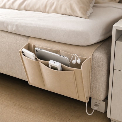 Bedside Organizer Onder Matras – Hangende Opbergtas van Vilt