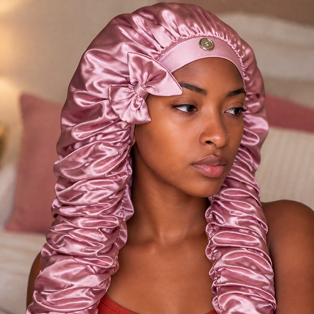 Satijnen Haarbonnet voor Lang Haar met Verstelbare Sluiting