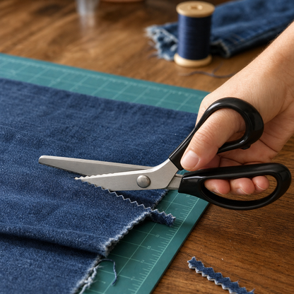 Zigzag Kartelschaar met Verenmechanisme – Naaischaar voor Randafwerking