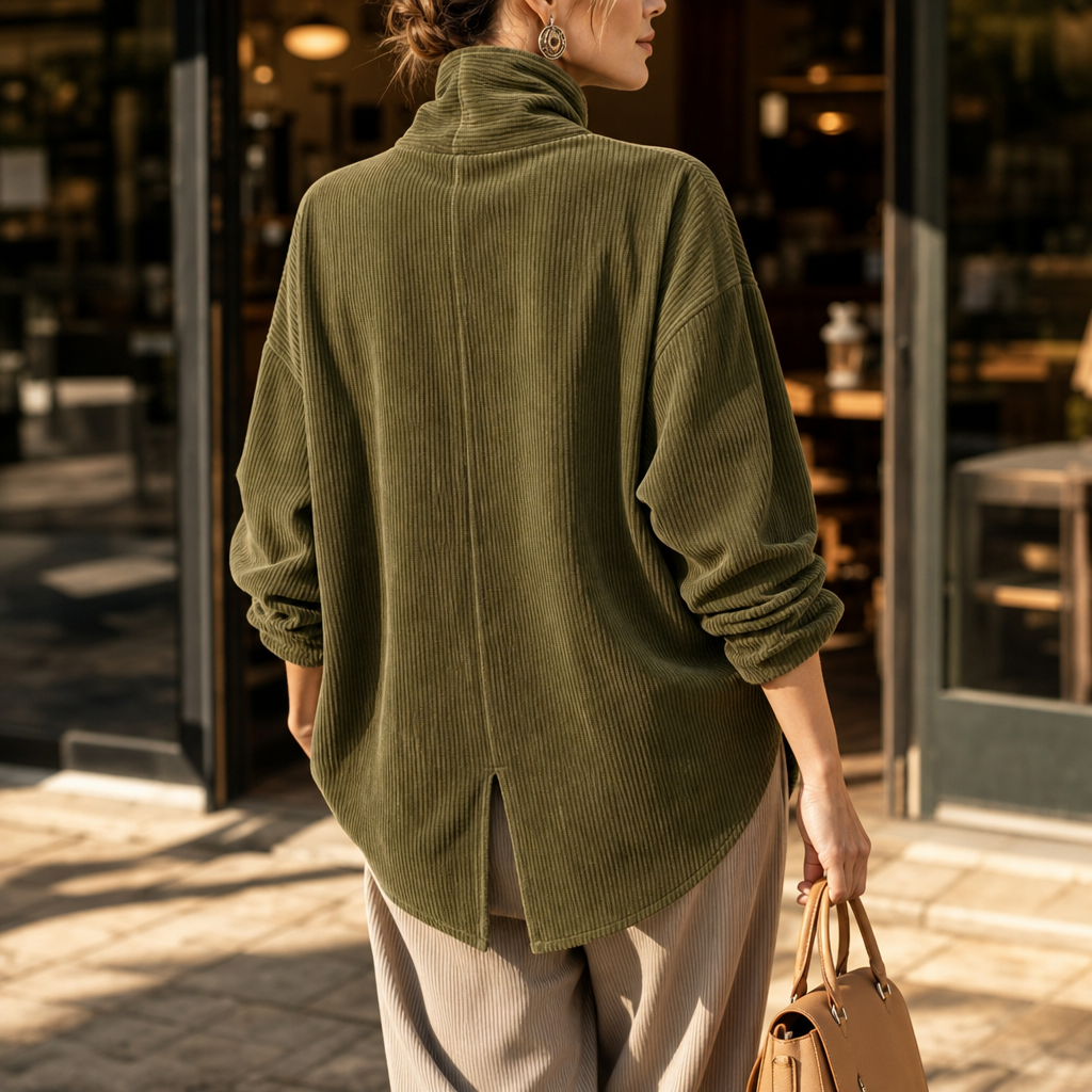 Dames Jack met Asymmetrische Knopen en Ribstructuur
