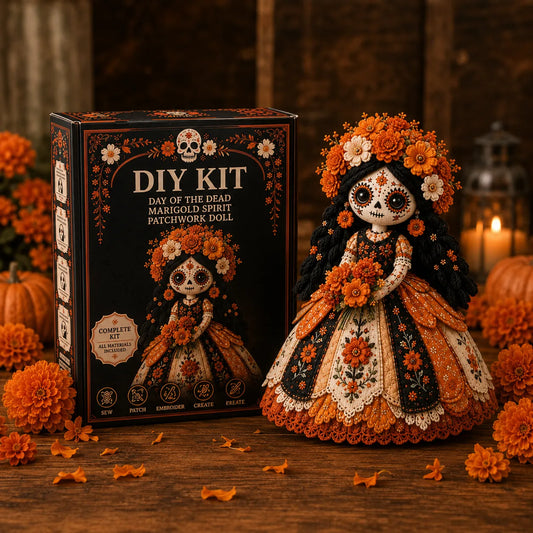 Day of the Dead Patchwork Pop Naaipakket - DIY Knutselset voor Beginners