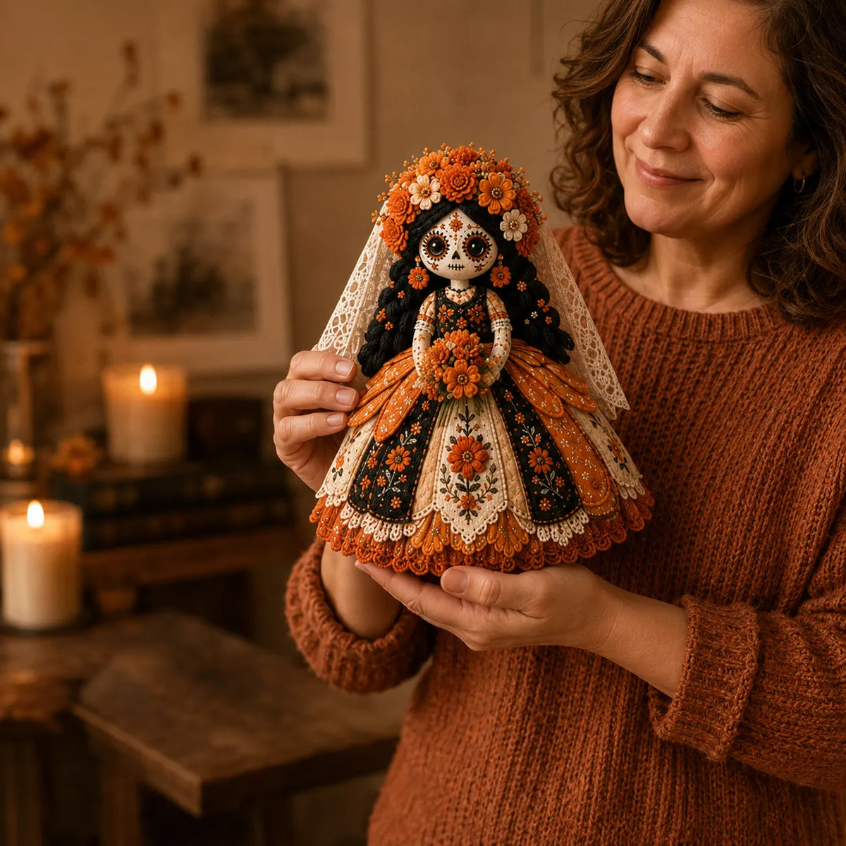 Day of the Dead Patchwork Pop Naaipakket - DIY Knutselset voor Beginners