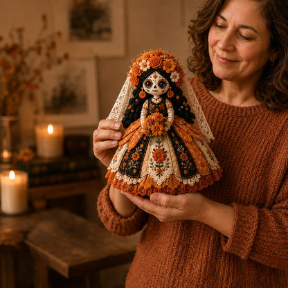 Day of the Dead Patchwork Pop Naaipakket - DIY Knutselset voor Beginners