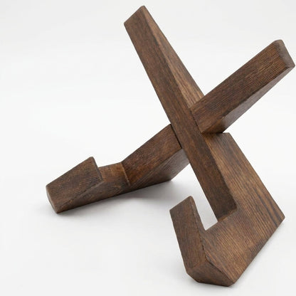 Wooden puzzle on a white background