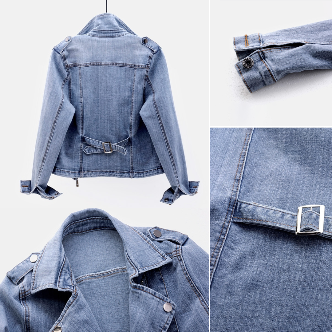 Dames Klassiek Denim Spijkerjack – Katoen, Casual Jas voor Alledaags Gebruik