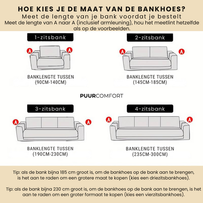 Elastische Bankhoes - Stretch Beschermhoes voor Bank