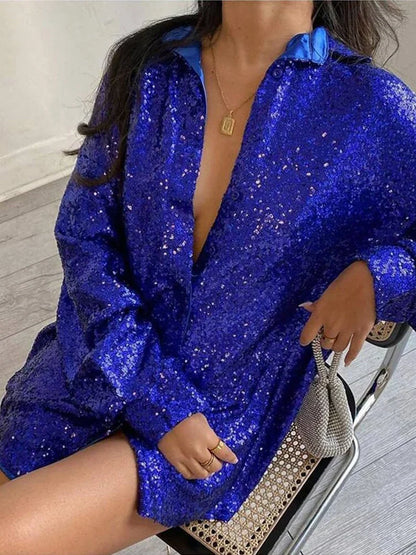 Sofie - Trendy Oversized Blouse met Glittereffect