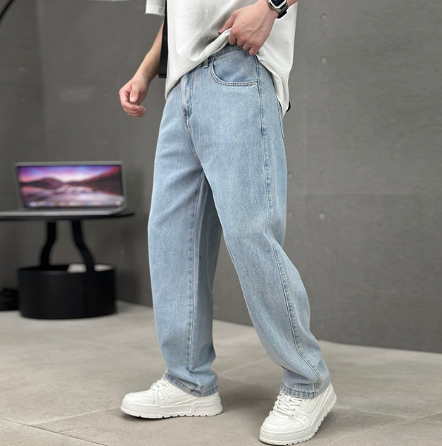 Heren Straight Leg Jeans Katoen - Klassieke Denim Broek