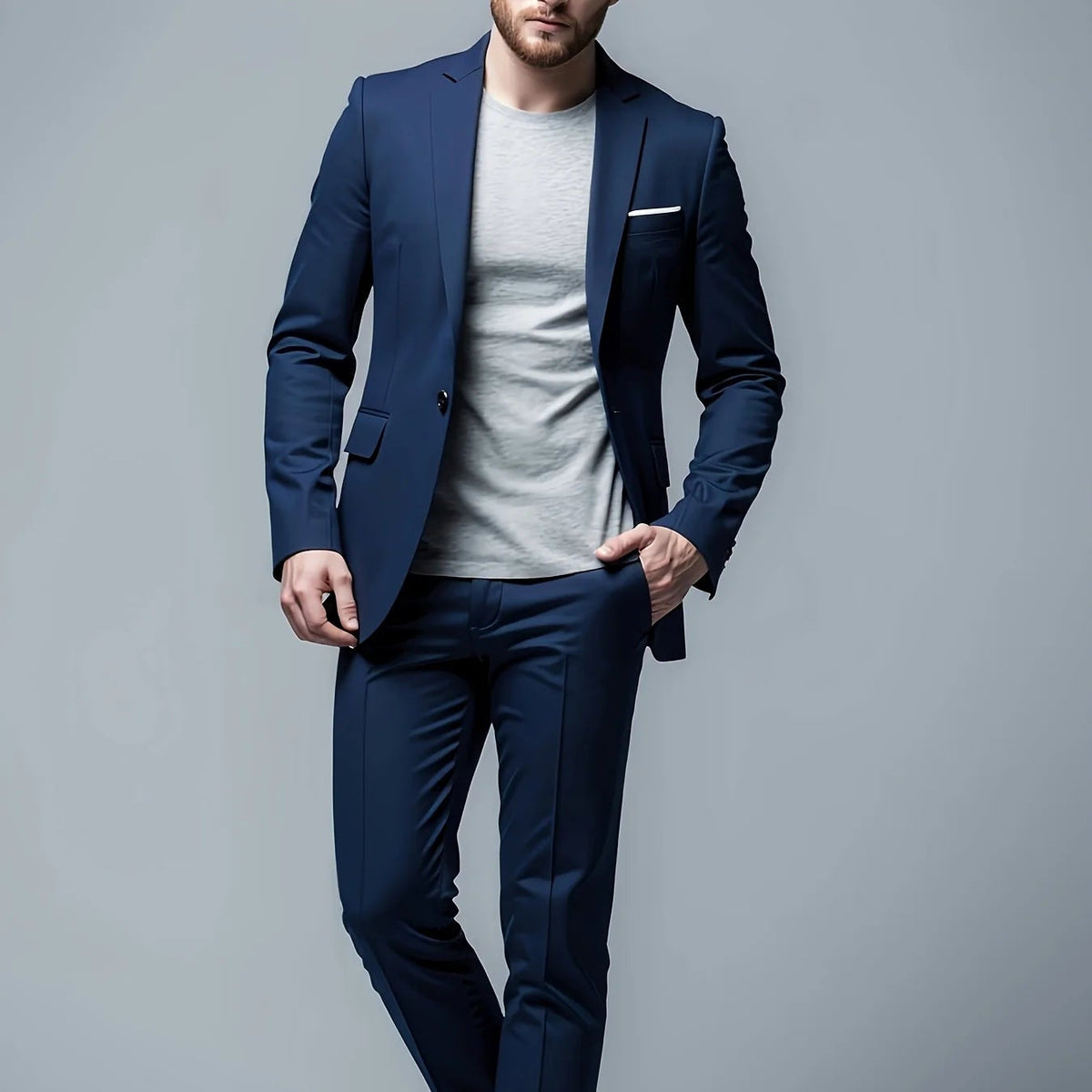 Heren Pak Set Slim Fit - Blazer en Broek Business-Casual