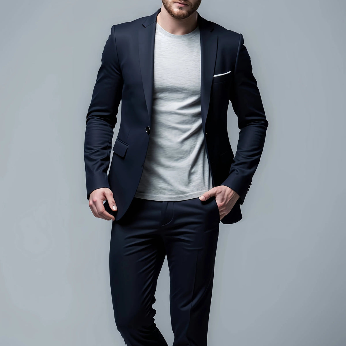 Heren Pak Set Slim Fit - Blazer en Broek Business-Casual