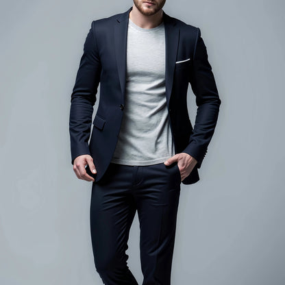Heren Pak Set Slim Fit - Blazer en Broek Business-Casual