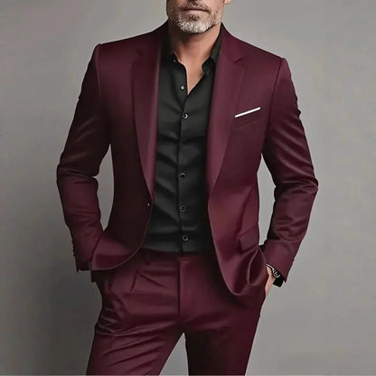 Heren Pak Set Slim Fit - Blazer en Broek Business-Casual